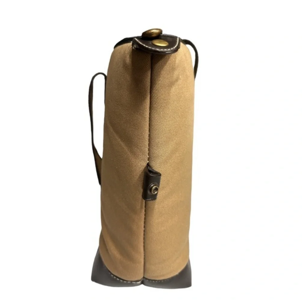 Eddie Bauer Canvas Exterior Plastic Interior Tote 13x14.5x5